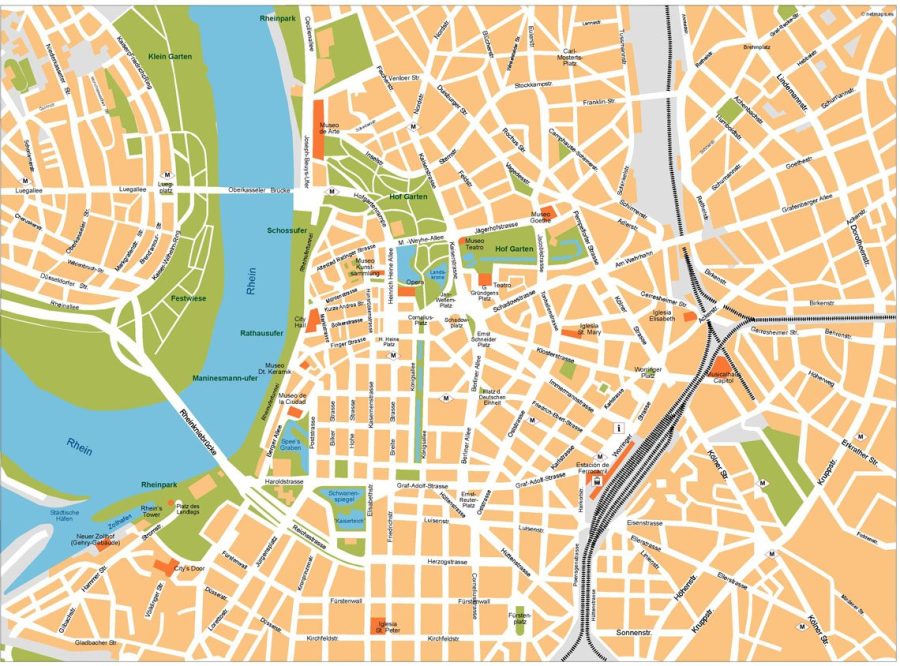 Dusseldorf Vector Map