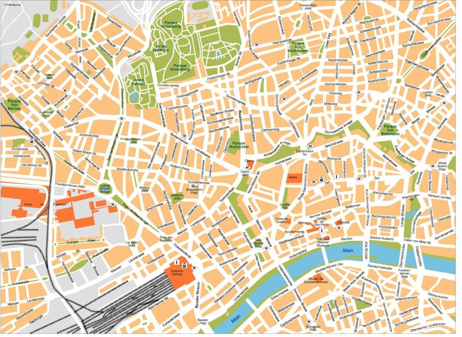 Frankfurt Vector Map