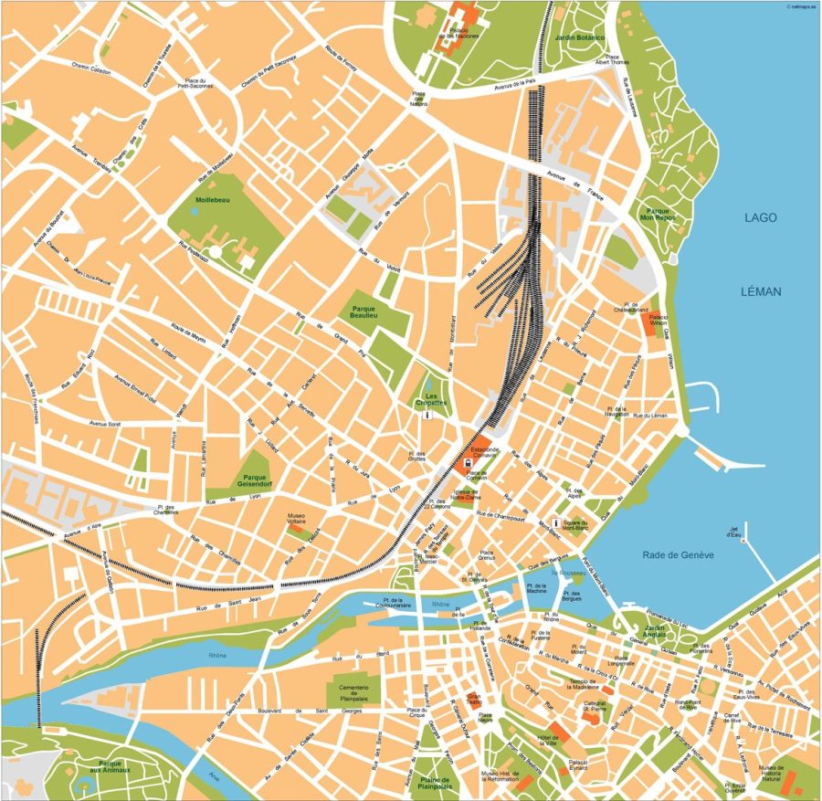 Geneve Vector Map