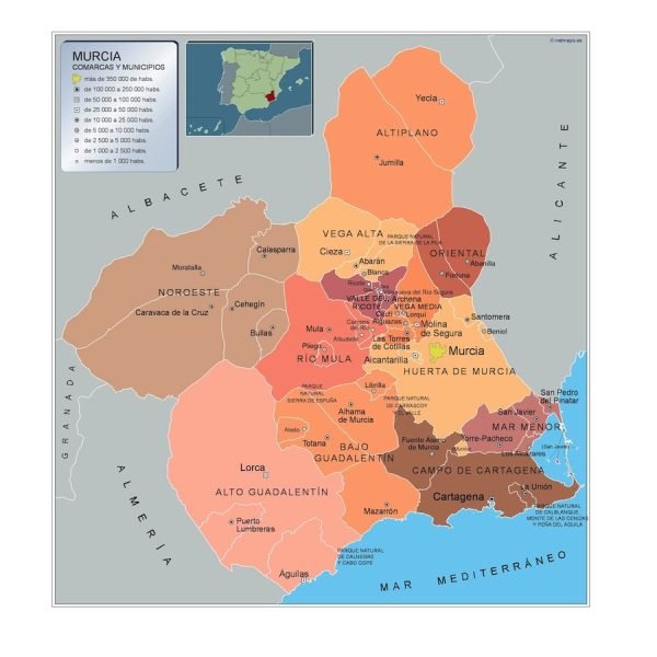 Mapa Municipios Murcia Prov