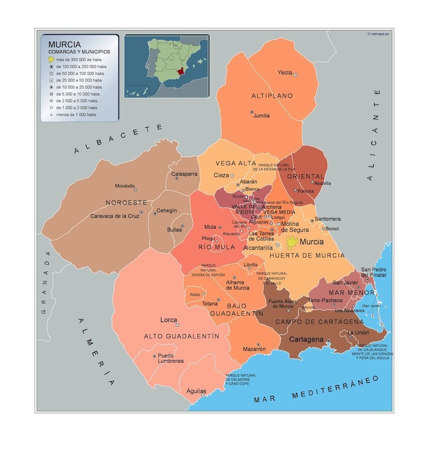 Mapa Municipios Murcia Prov