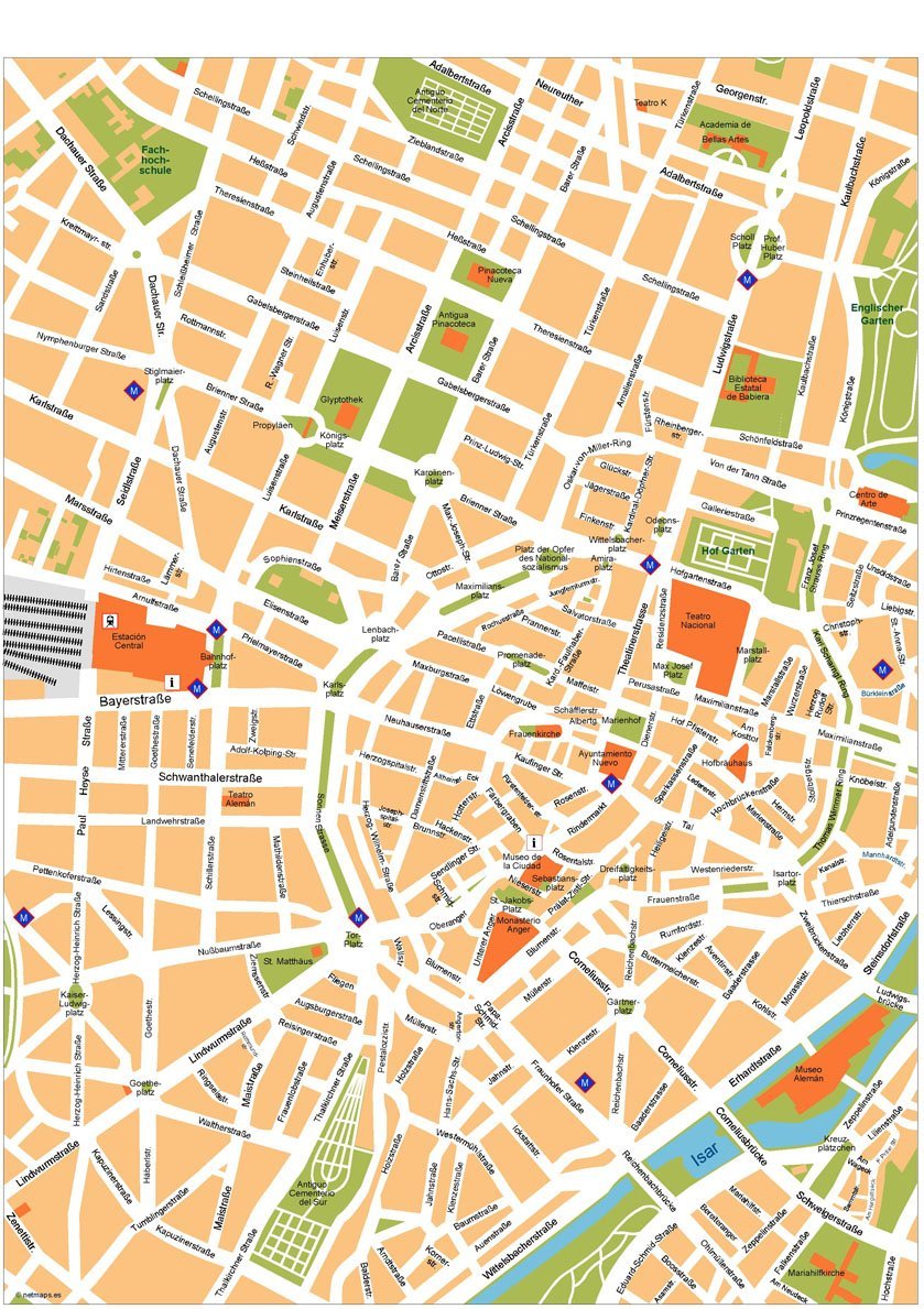 Munchen Vector Map