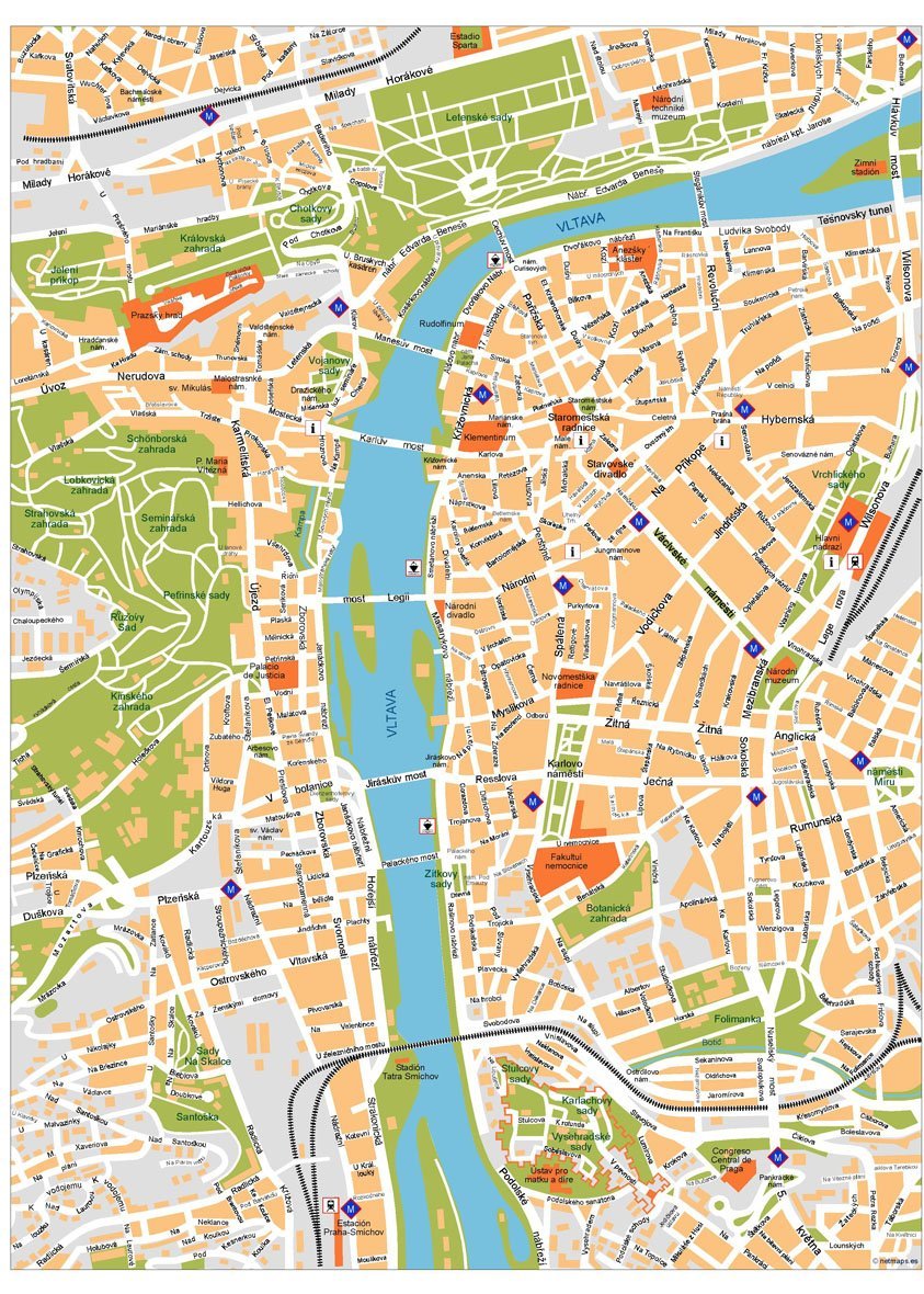 Praga Vector Map