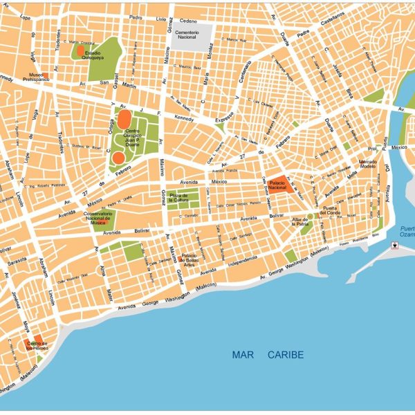 Santo Domingo Vector Map