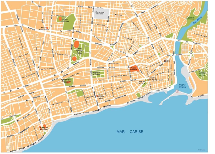 Santo Domingo Vector Map