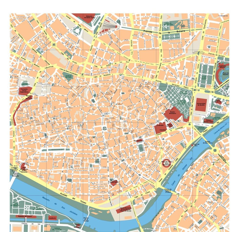 Sevilla Vector Map