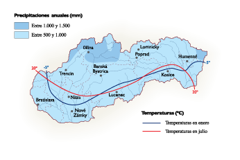 Slovak Republic Climate map
