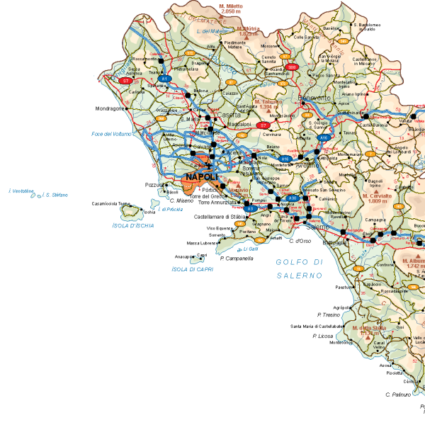 Campania Vector Map