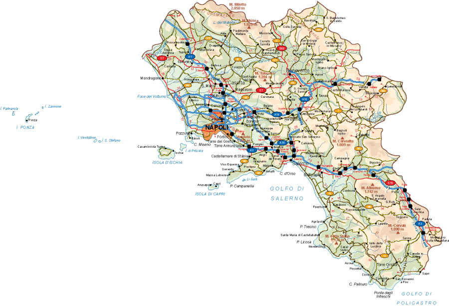 Campania Vector Map