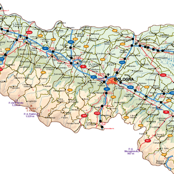 Emilia Romagna Vector Map