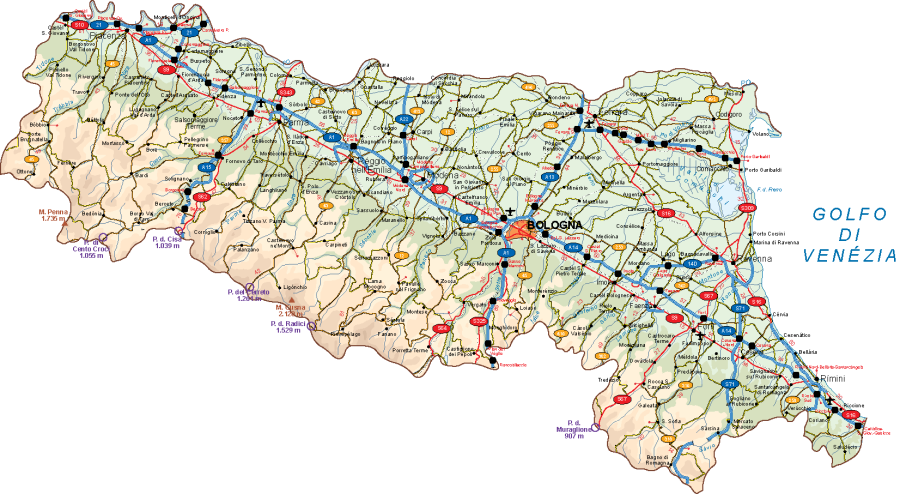 Emilia Romagna Vector Map