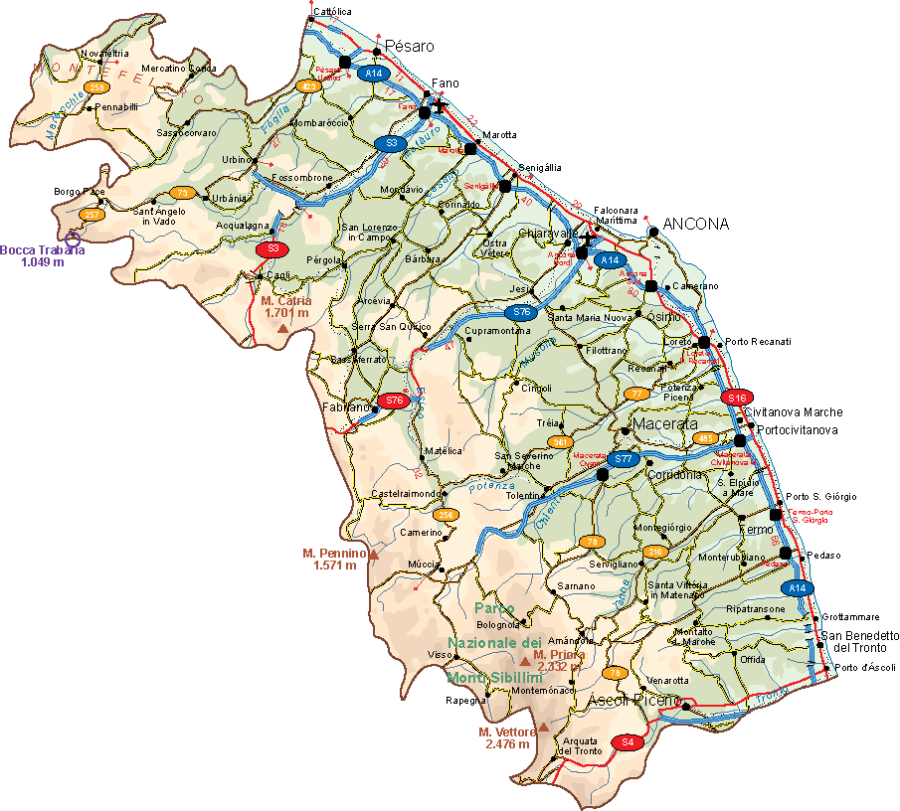 Marche Vector Map