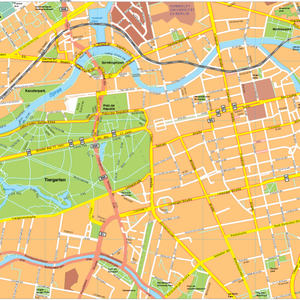 Berlin Vector EPS Map