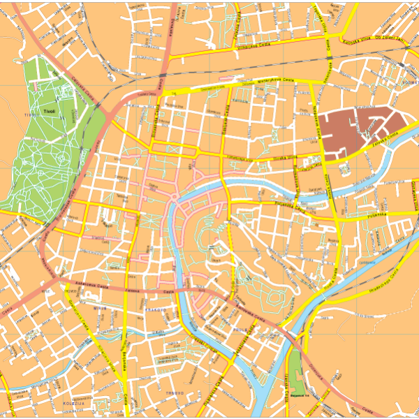 Liubljana Vector EPS Map