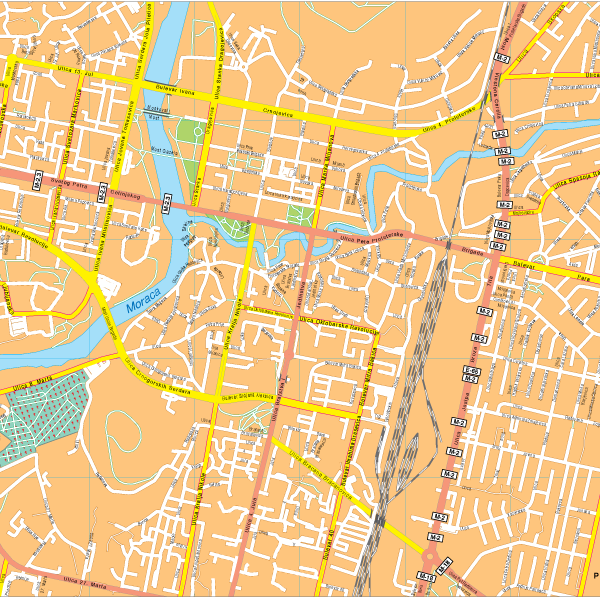 Pogdorica Vector EPS Map