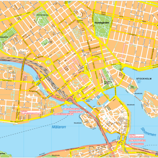 Stockholm Vector EPS Map