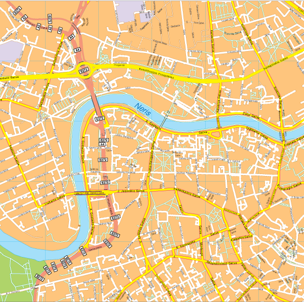 Vilnius Vector EPS Map