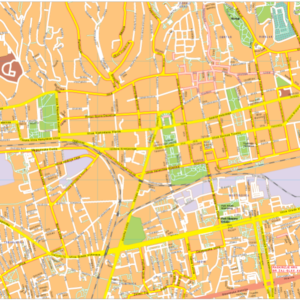 Zagreb Vector EPS Map
